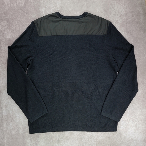 Theory Men's Black Wool Blend Crew Neck Pullover Sweater - Picture 5 of 11